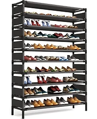 Tribesigns 10 Tiers Shoe Rack, Large Capacity Shoe Organizer, Shoe Shelf for 50 Pair, Large Shoe Rack, Extra Large Shoe Shelf