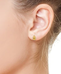 Effy Pear-Shape Citrine (2-5/8 ct. t.w.) & Diamond (1/6 ct. t.w.) Halo Stud Earrings in 14k Yellow Gold