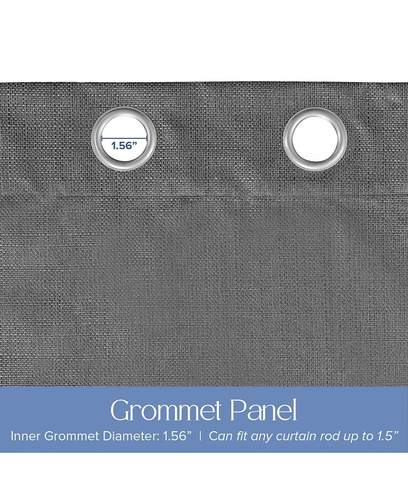 Textured Blackout Grommet Curtains Pair(2 panels