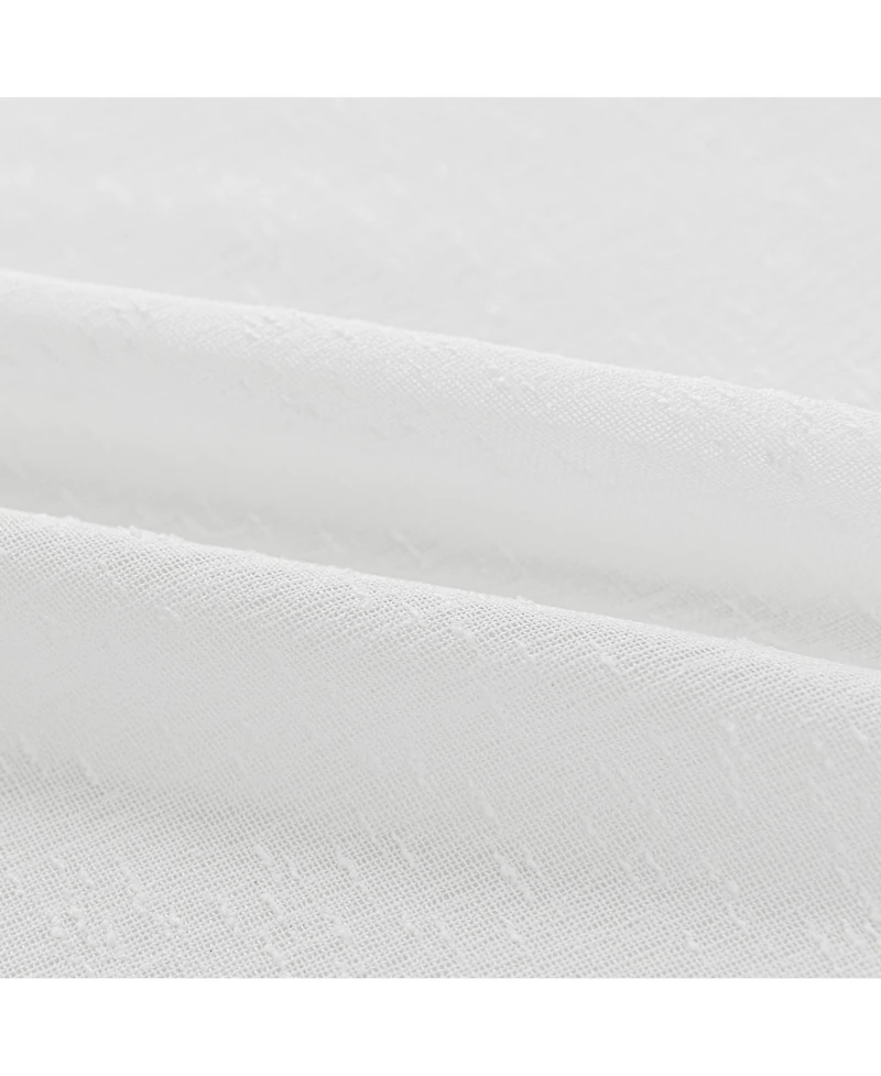 Awesome Home Tabitha Ribbon multi color Tie Top Curtains Pair, 52"×96"