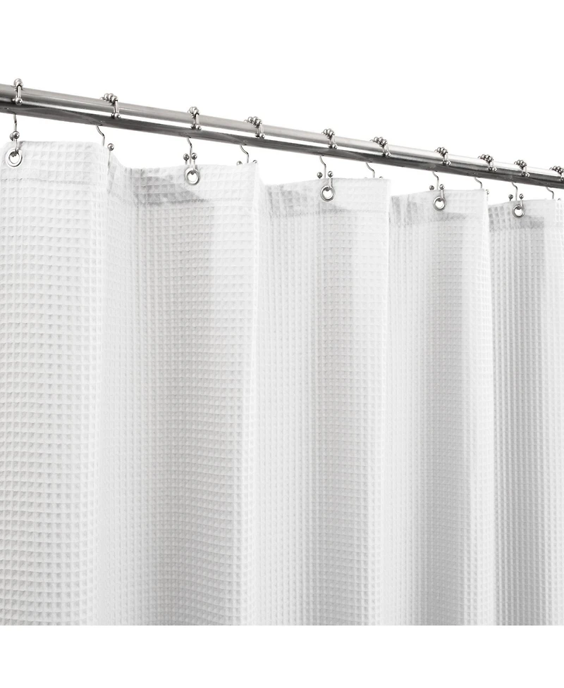 Awesome Home Cotton Blend Soft Waffle Weave Shower Curtain, 72"X96"
