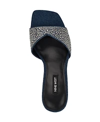 Nine West Women's Rokke Slip-On Tapered Heel Sandals