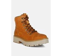 London Rag Boskoff Lace-Up Chunky Warm Ankle Boots