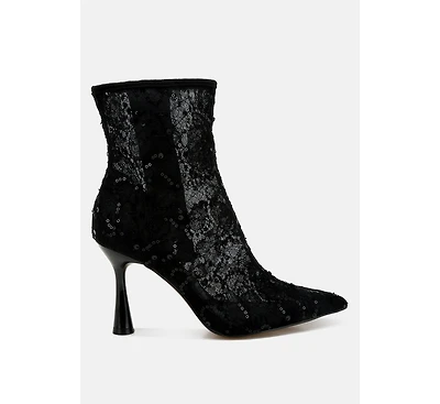 Samia Sequin Lace Boots