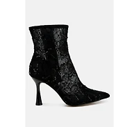 Samia Sequin Lace Boots