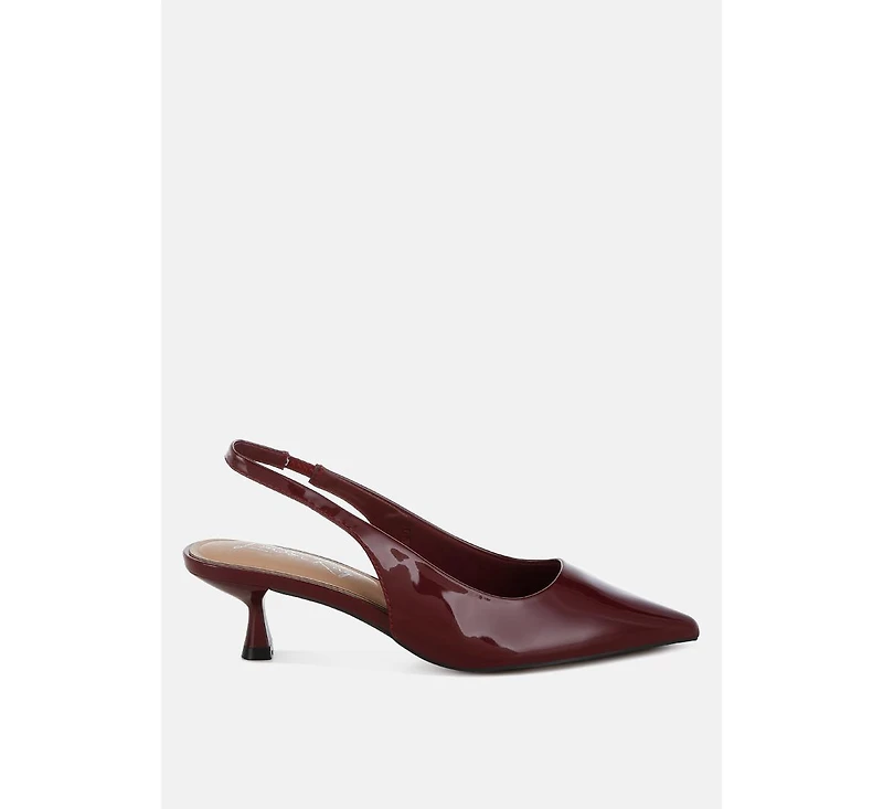 Pentas Kitten Heel Slingback Sandals