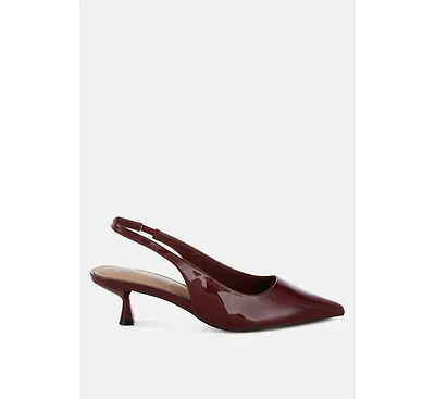 Pentas Kitten Heel Slingback Sandals