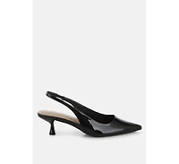 Pentas Kitten Heel Slingback Sandals