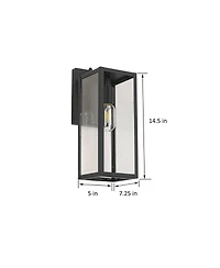 Flynama Dusk to Dawn Sensor Outdoor Wall Lantern Wall Sconce, Waterproof Outdoor Wall Lamps, Outdoor Wall Light, Matte Black