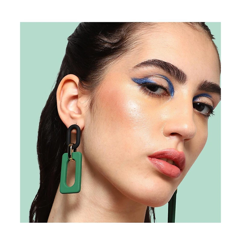 Sohi Women's Chainlink Drop Earrings