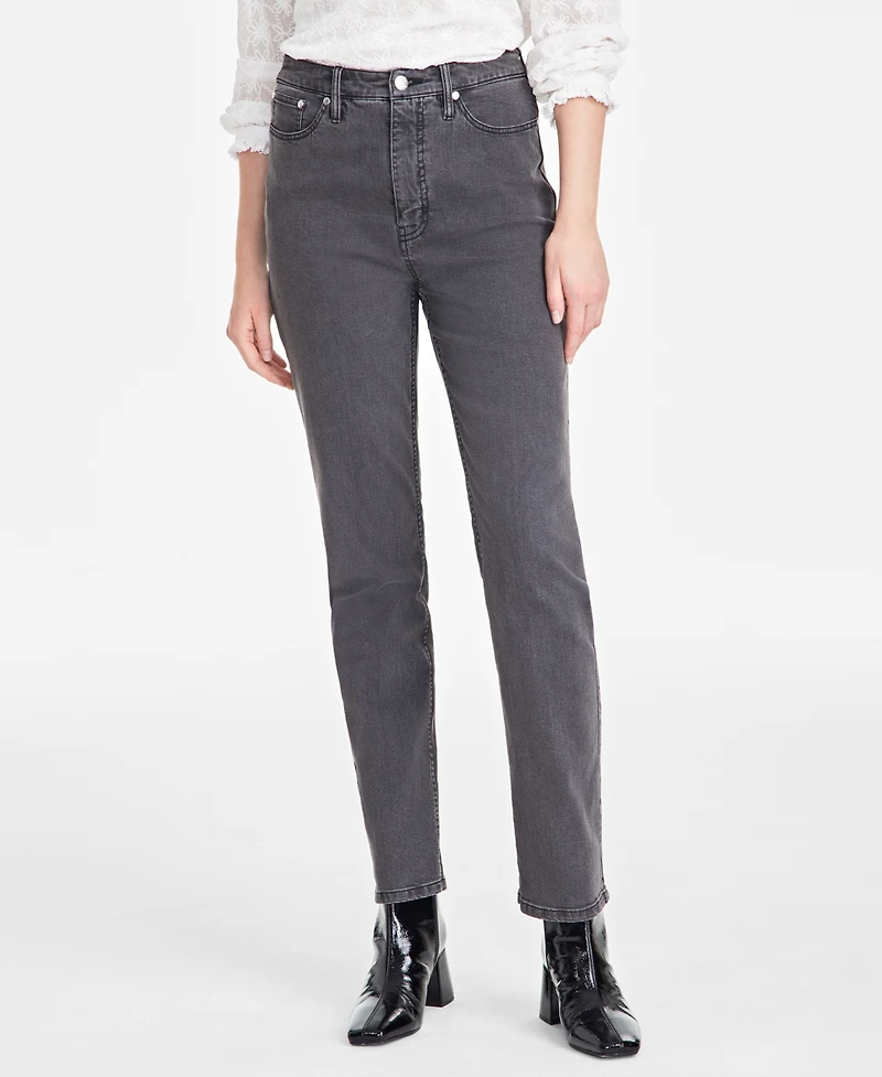 On 34th Women's High Rise Straight-Leg Jeans, Regular and Short, Created for Macy's