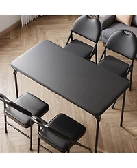 gaomon 5-Piece Card Table Set,Folding Card Table and Chair Set of 5 Portable with Padded Tabletop