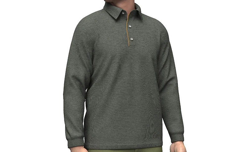 Scott Barber Men's Cotton/Wool Pique Polo