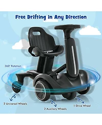 Hongge 6V Kids Ride on Drift Car with 360° Spin and 2 Adjustable Heights