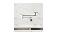 Slickblue Wall-Mount Folding Pot Filler Faucet for Space-Saving and Convenient Kitchen Use