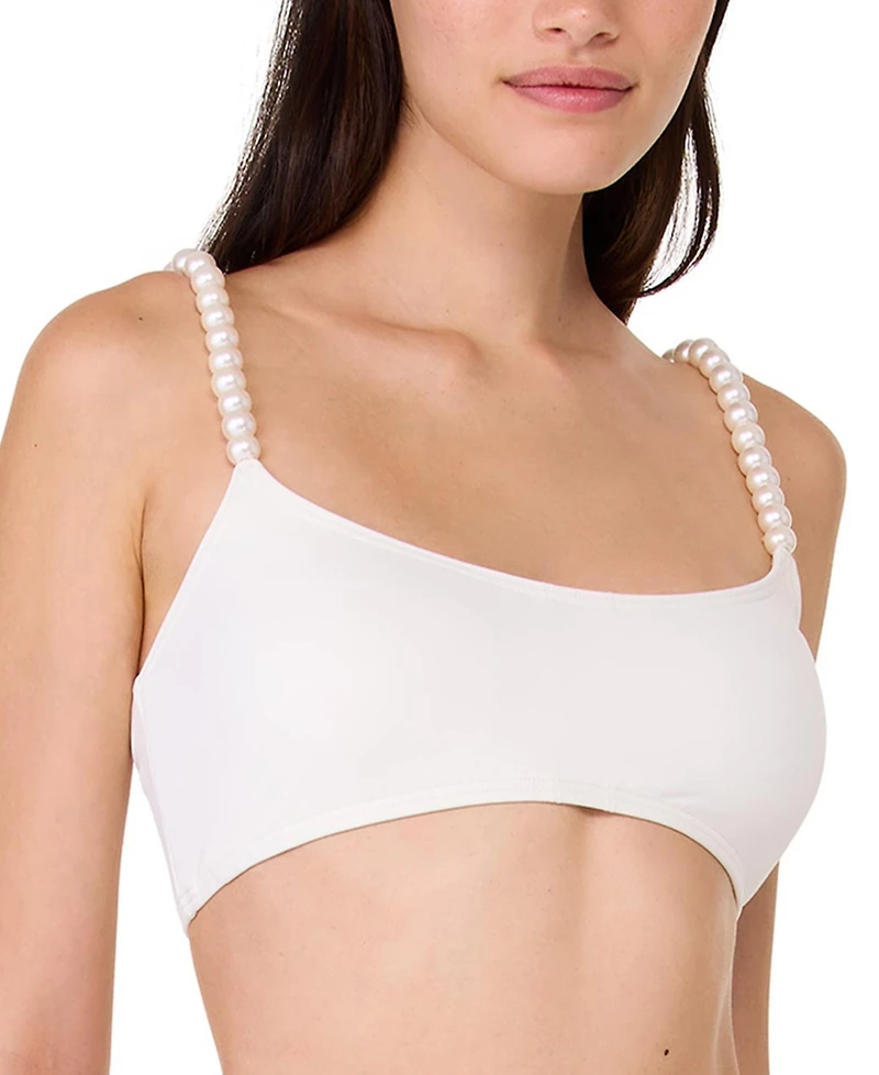 Kate Spade Women's Embellished-Strap Bikini Top