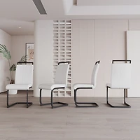 Streamdale Modern Faux Leather Upholstered Dining Chairs (Set of 4)