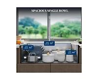 gaomon Kitchen Sink, 33 Inch Brushed Nickel Topmount Kitchen Bar Sink, Stainless Steel 16 Guage Single Bowl Kitchen Sinks, Family and Bar Sink with Fu