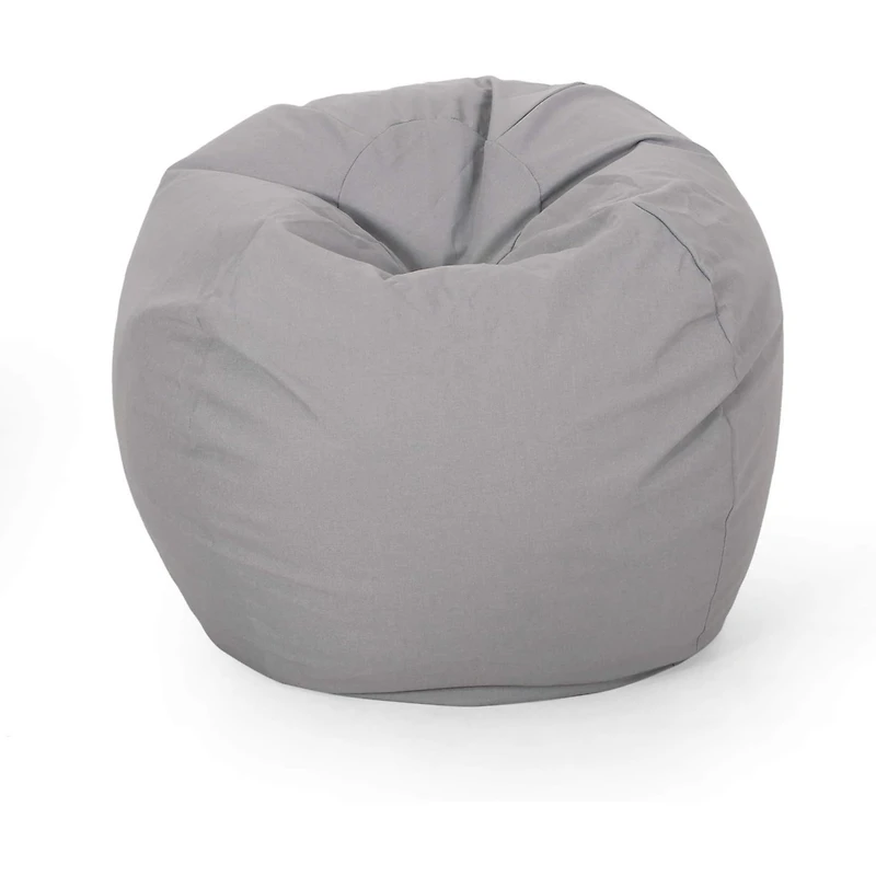Streamdale Furniture Chrisholm Light Grey Bean Bag (25 in. x 34 in. x 34 in.)