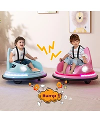 Hongge 12V Kids Ride On Bumper Car with Remote Control and Dual Joysticks