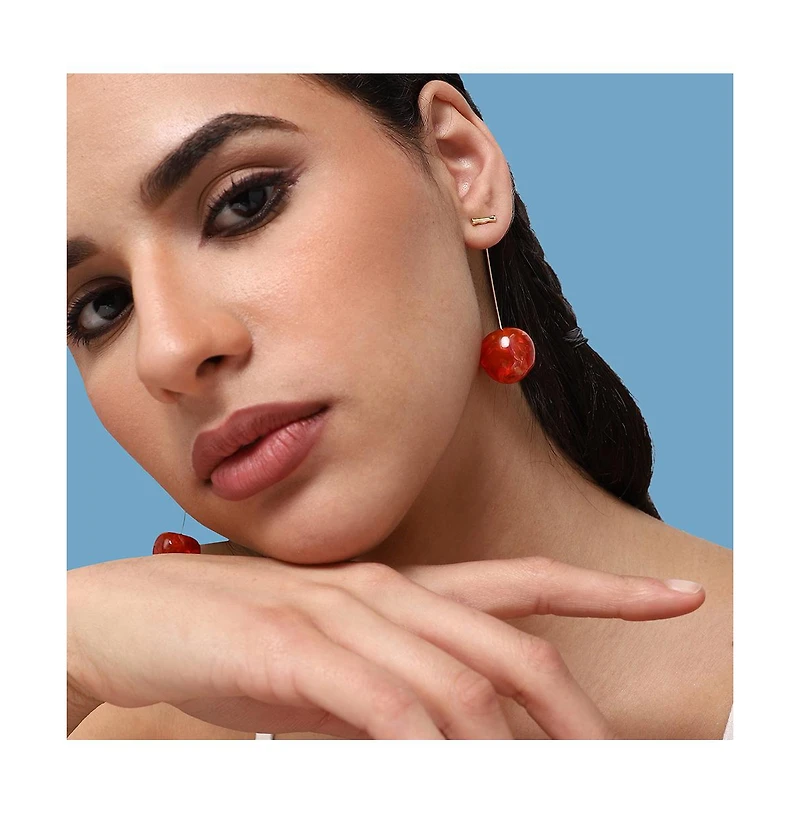 Sohi Women's Cherry Drop Earrings