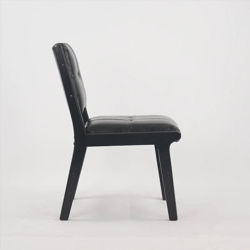 Streamdale Pu Dining Chair Set with Wooden Legs (2)