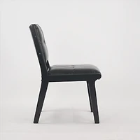 Streamdale Pu Dining Chair Set with Wooden Legs (2)
