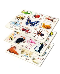 Quokka 3xSET Wooden Puzzles for Toddlers 1-3 – Montessori Toy