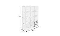 Slickblue 12-Cube Storage Organizer - Versatile Bookshelf and Closet Organizer for Home or Office
