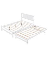 Slickblue Platform Bed with Adjustable Trundle for Versatile Sleep Solutions and Space Efficiency