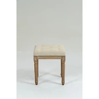 Streamdale Rustic Square Ottoman Vanity Bench