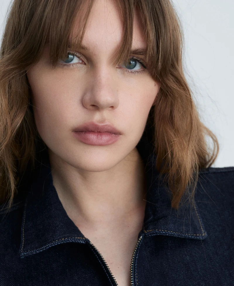 Mango Women's Belted Denim Jumpsuit