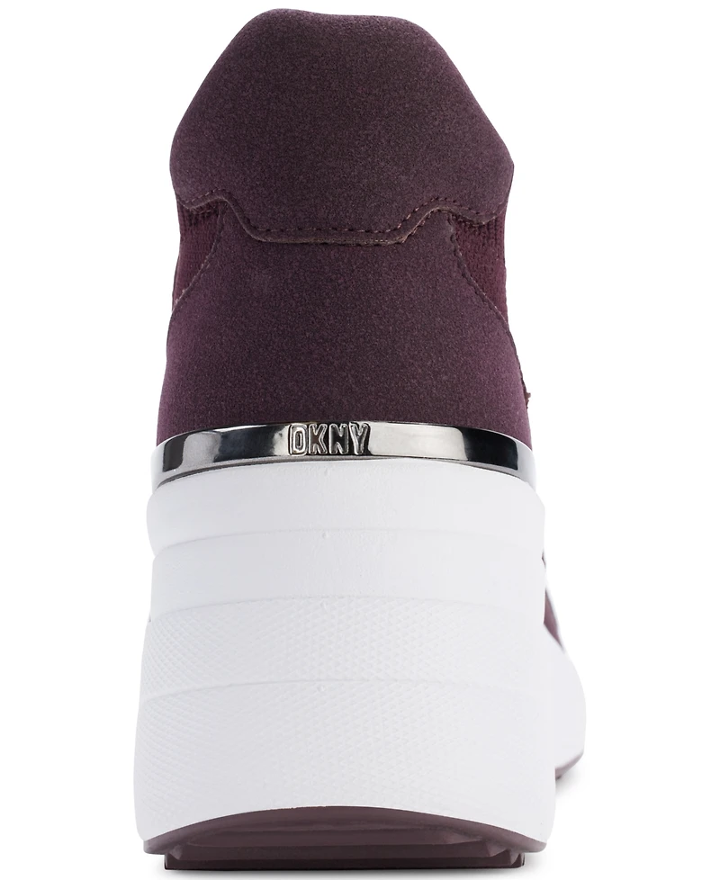 Dkny Women's Kasia Lace-Up Wedge Sneakers