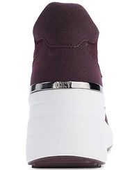 Dkny Women's Kasia Lace-Up Wedge Sneakers