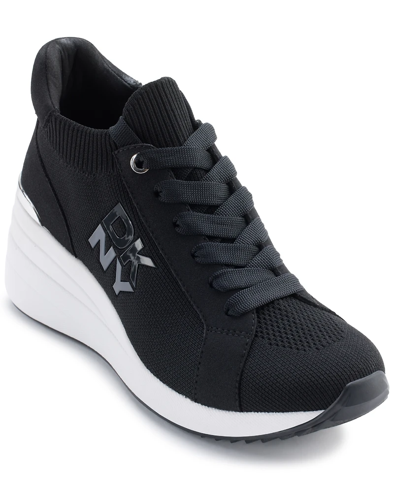 Dkny Women's Kasia Lace-Up Wedge Sneakers