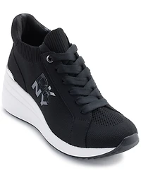 Dkny Women's Kasia Lace-Up Wedge Sneakers