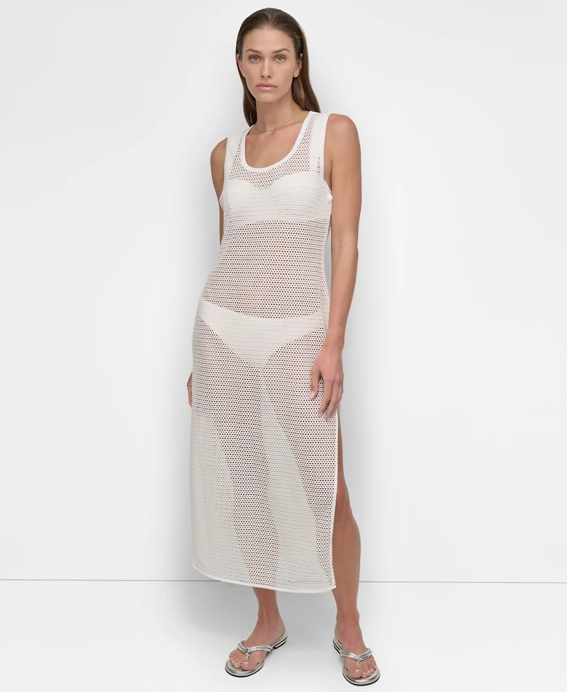 Dkny Women's Mesh Maxi Dress Swim Cover-Up