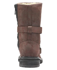 Karl Lagerfeld Men's Double Buckle Tire Tread Sole Boot