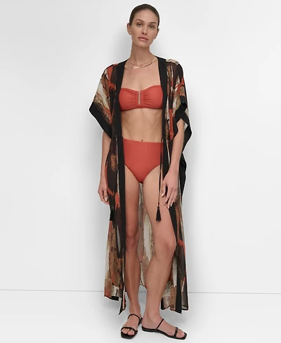 Dkny Women's Tie-Front Cover-Up Kaftan
