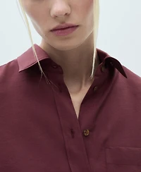 Mango Women's Pocket Modal Shirt