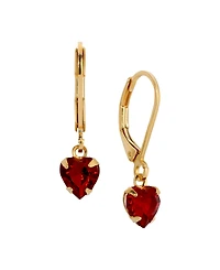 2028 Crystal Heart Drop Earrings