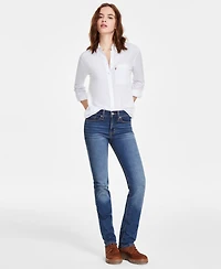 Levi's 314 Shaping Slimming Straight Leg Mid Rise Jeans
