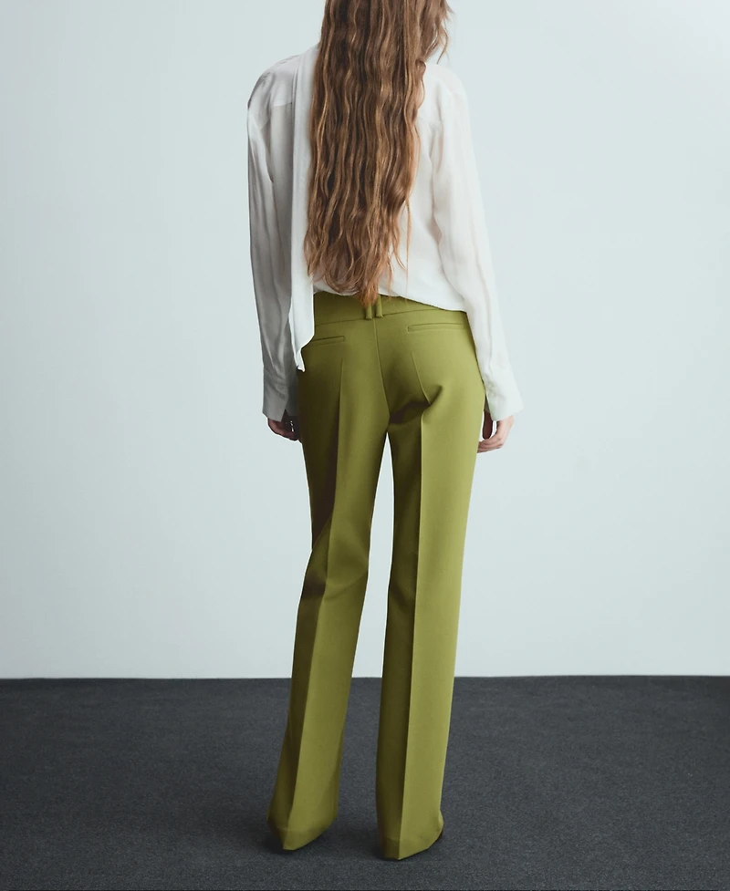 Mango Women's Satin Pleated Pants