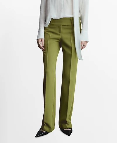 Mango Women's Satin Pleated Pants