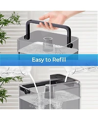 6L Cold Mist Humidifier with Oil Diffuser and Double Mist Outlets - Black