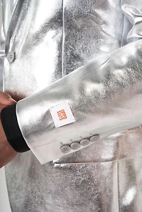 OppoSuits Big & Tall Shiny Party Suit - Peppy Pink