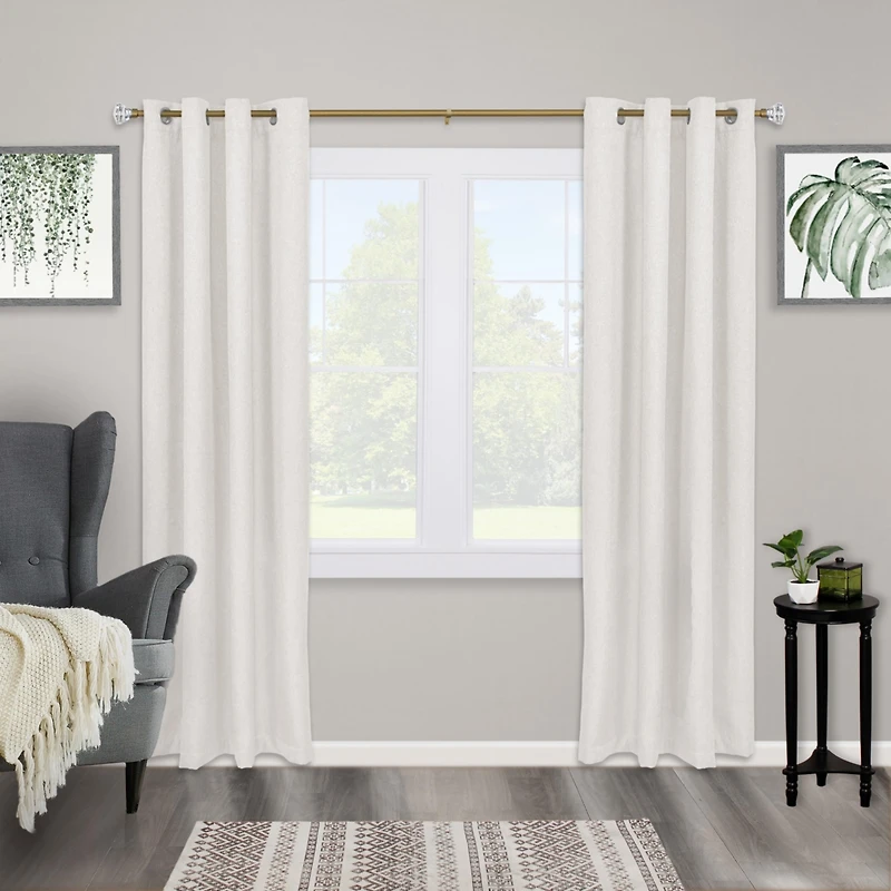 Kenney Fast Fit Easy Install Nadia 5/8" Decorative Window Curtain Rod
