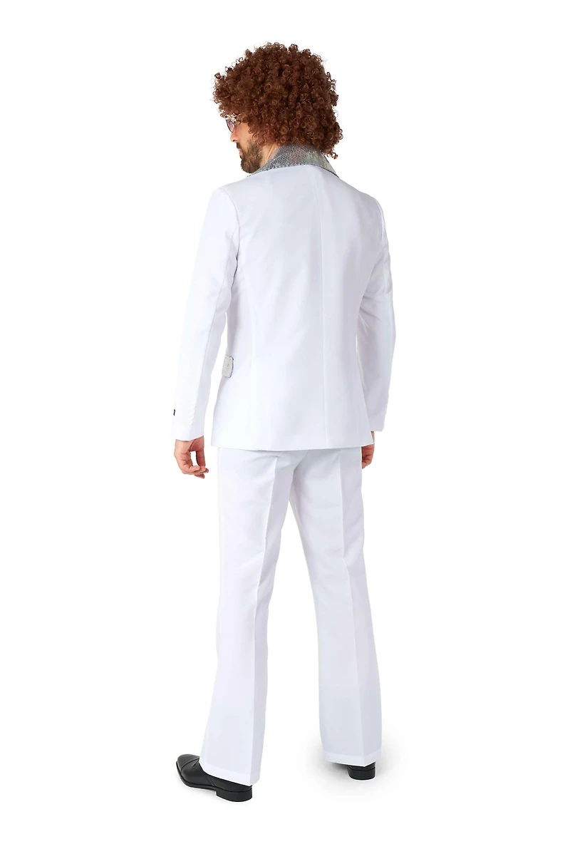 Suitmeister Men's Disco Costume Suit - Saturday Night Fever Outfit Blazer And Flare Pants White