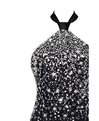 Milla Women's Striking Halterneck Crystal-Embellished Mini Dress