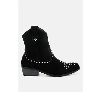 Hira Studs Embellished Cowboy Boots